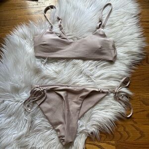 NWT Aerie rose Gold String Bikini